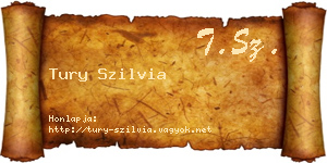 Tury Szilvia névjegykártya